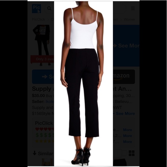 Supply & Demand Slit Front Ankle Pants Black - Picture 4 of 6